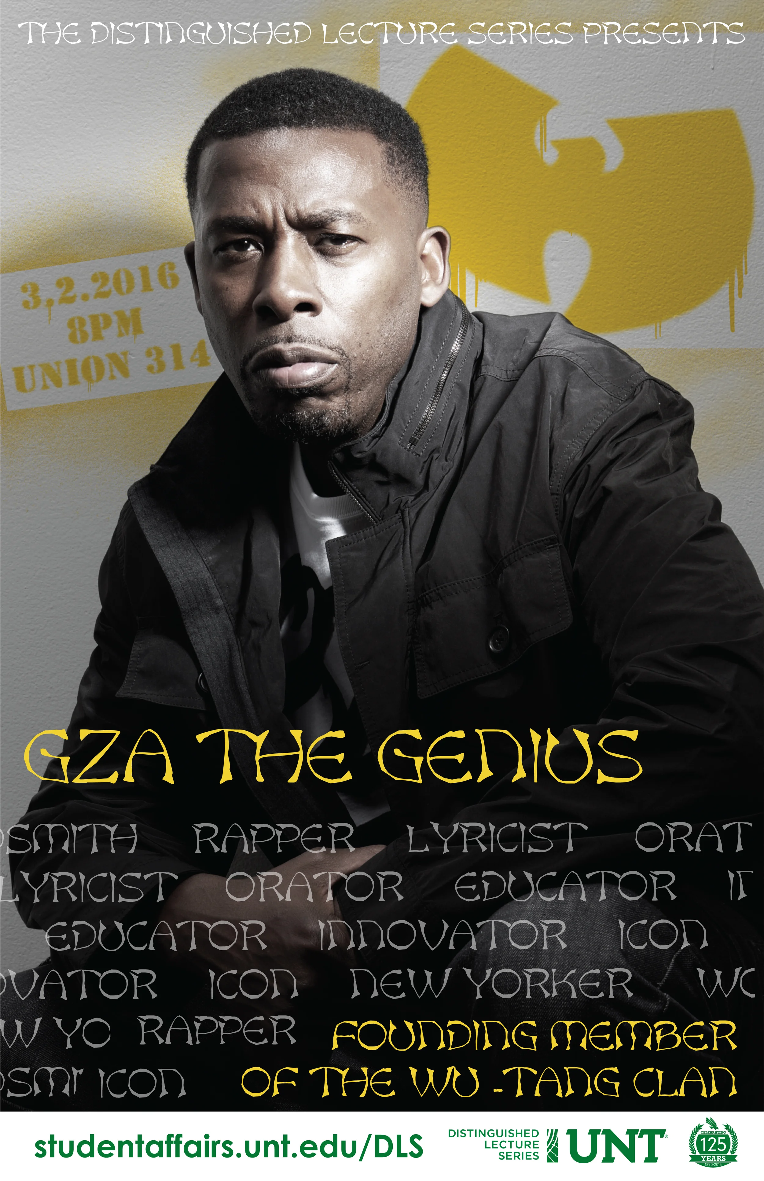 UNT's Distinguished Lecture Series Presents GZA