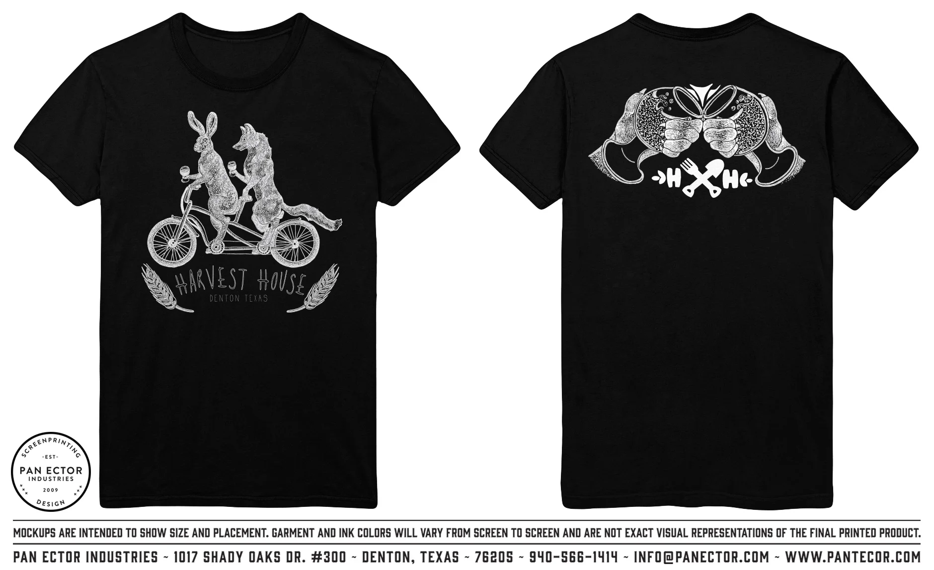 Shirts designed by Kari Presswood-Perlman will be available for purchase at the Harvest House of Art show.