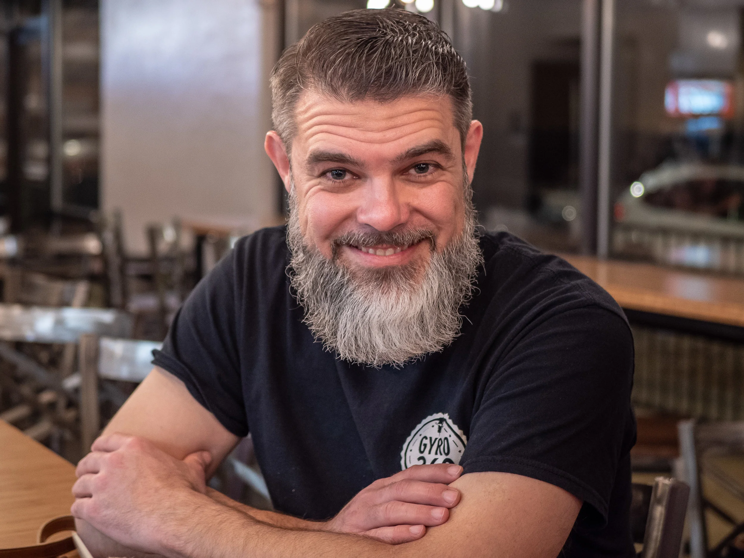 Luan Aliji at his new restaurant, Gyro 360.