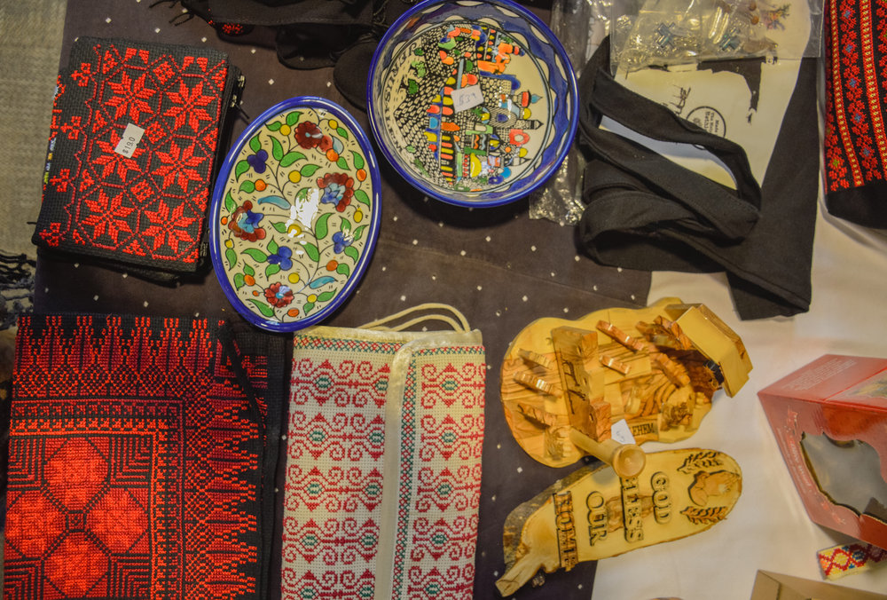  Handmade crafts and artifacts found at Broken Film Festival. Handmade in Palestine. 
