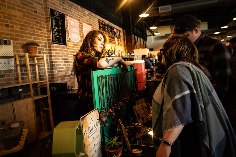  Perusing the many offerings found at Pagan Pop Up 