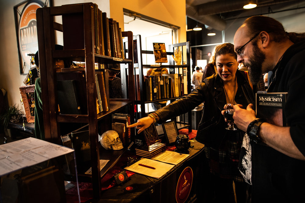  Perusing the many offerings found at Pagan Pop Up 