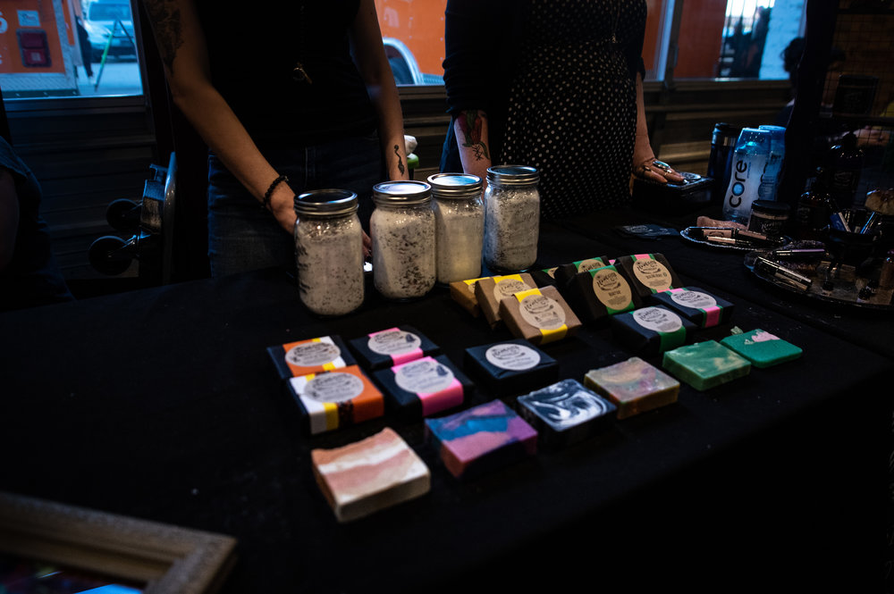  Moonlights Apothecary showcasing their handmade soaps 