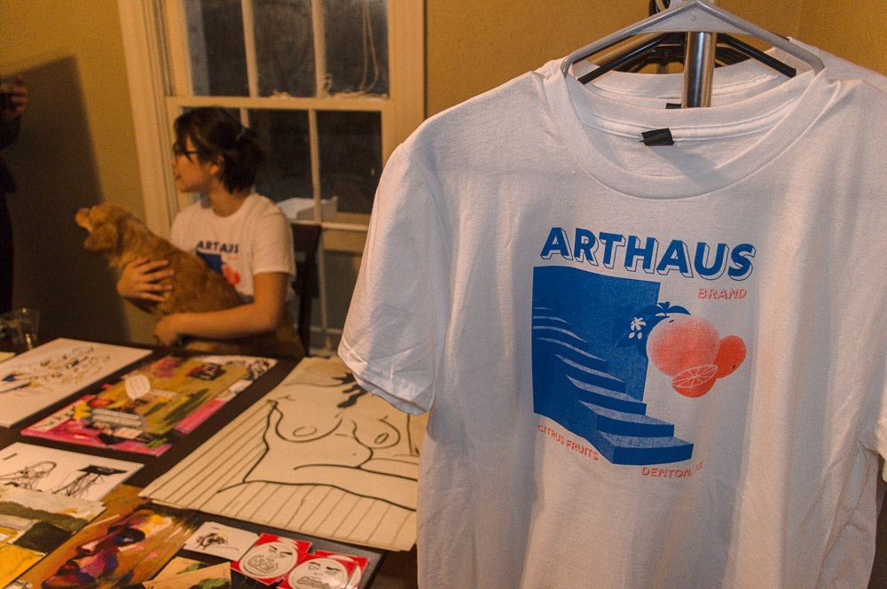  A table selling small prints, t-shirts and stickers made by the ‘Rat Pack’ artists were available for purchase. 