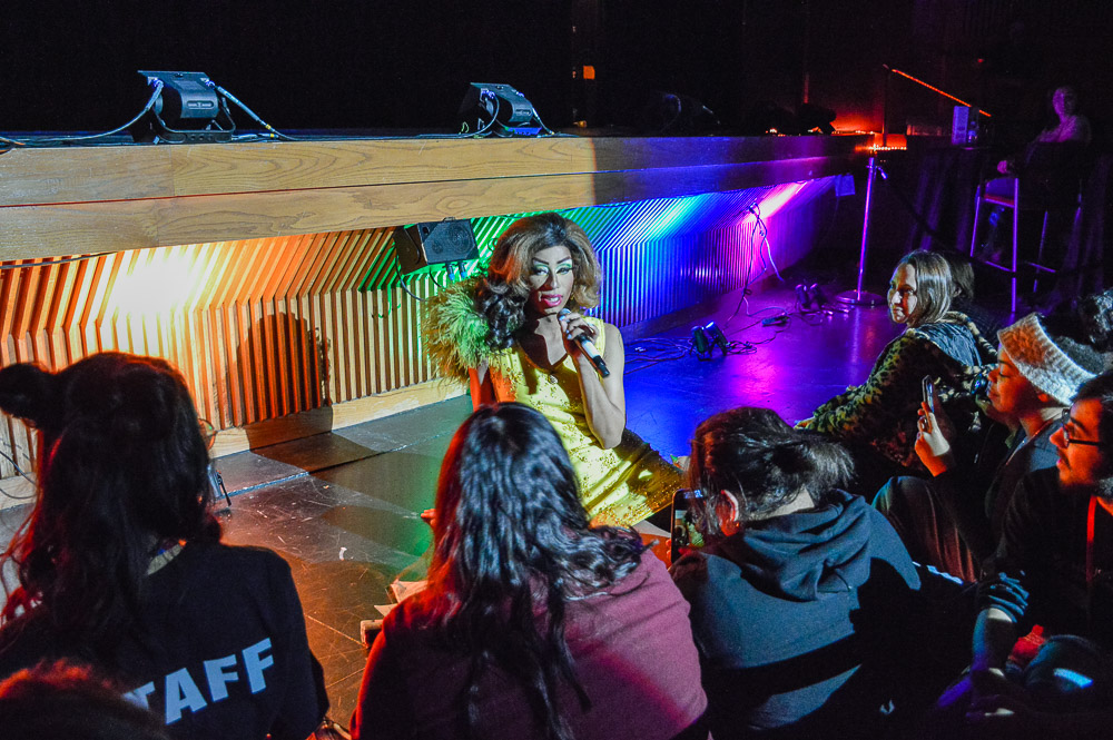  The hostess, Kylee, comes out with an outfit change ready to engage with the crowd and introduce the rest of the entertainers. 