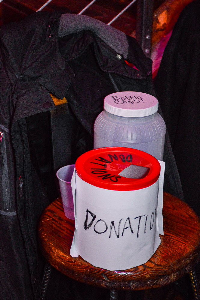  Donation box - all donations for charity against sexual and woman violence. 