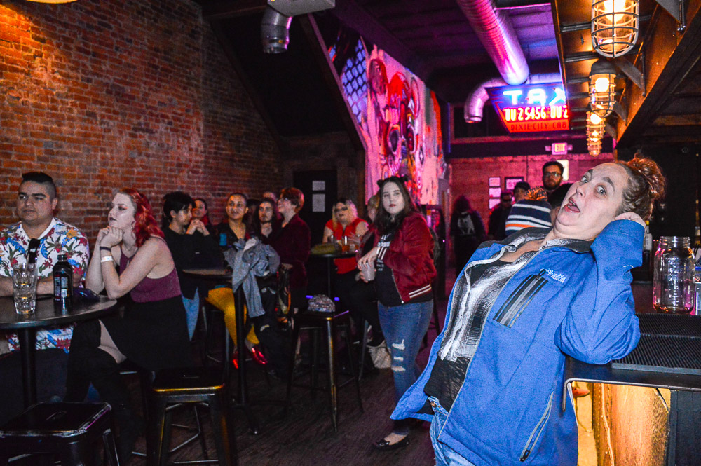   Crowd enjoying the V-riety show.  