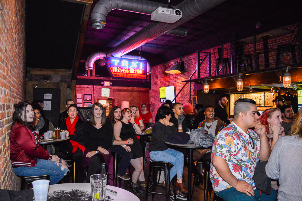   Crowd enjoying the V-riety show.  