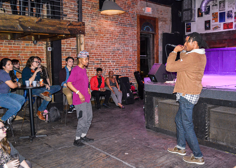  Coach Tev, Ilusive Isis and crowd dancing and enjoying the smooth rap from Coach Tev. 