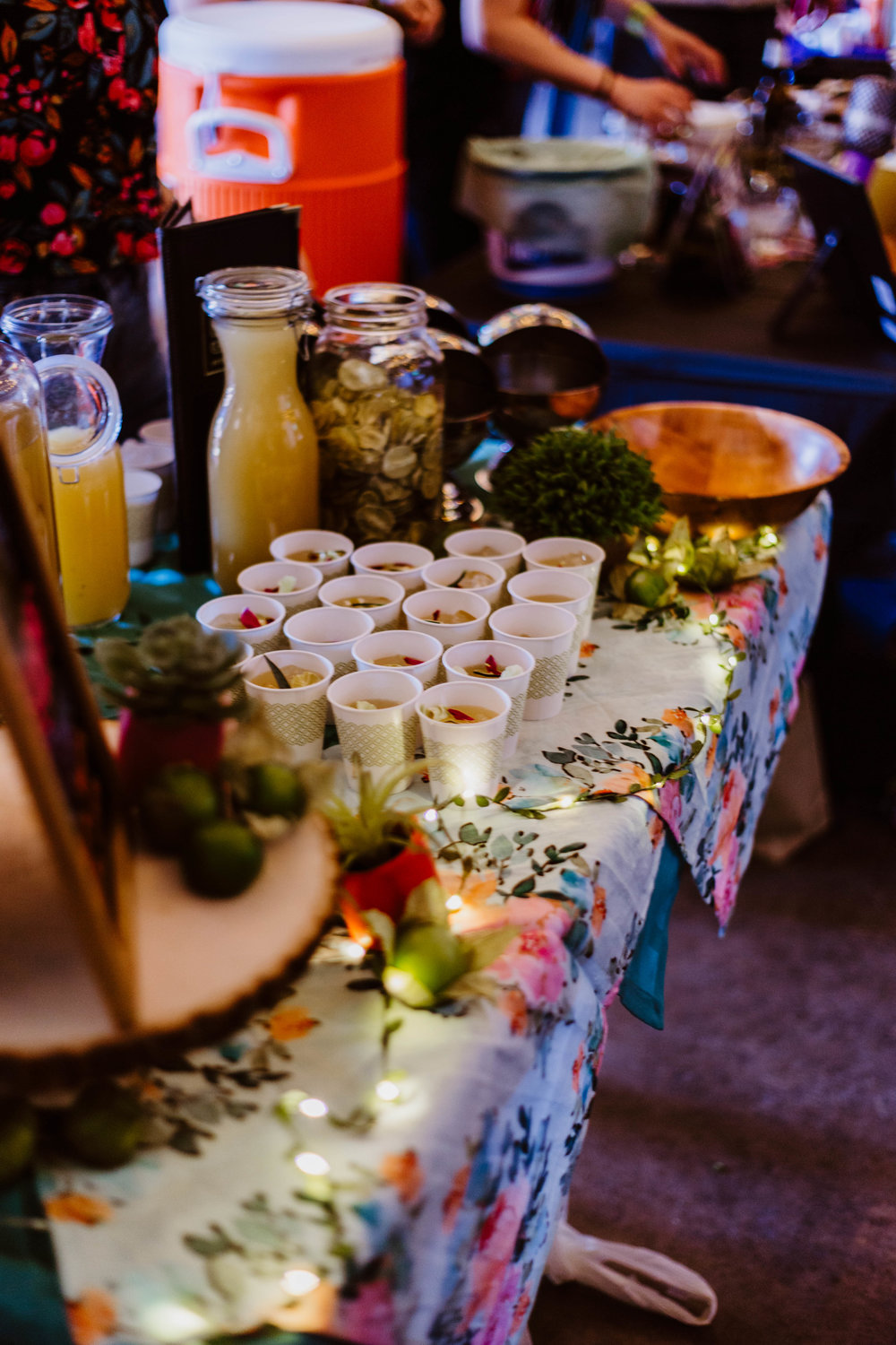  Some of the many displays of hand-crafted margaritas at the event.  