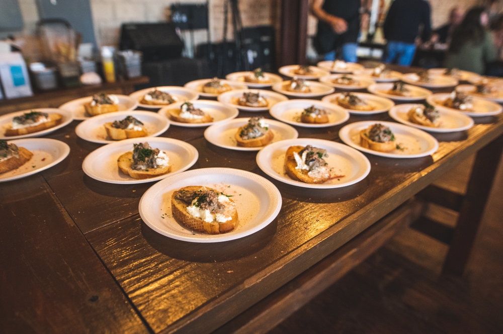  The third course as it is being prepared en masse by the kitchen staff. 