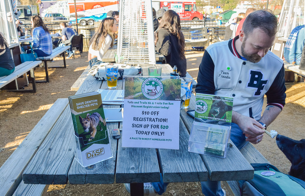  The DASF - Denton Animal Support Foundation - was in attendance with a discount for a 5k registration with your dog. 