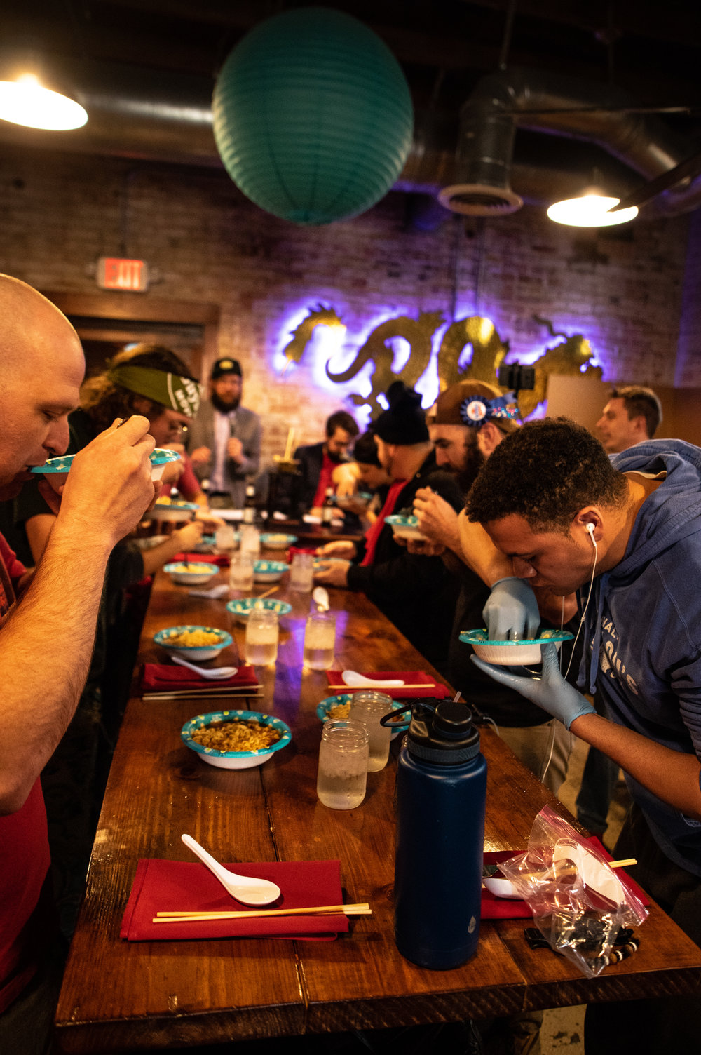  Cale Marshall of Eastside and Alaric Ukeh of Lou’s, in the foreground. 