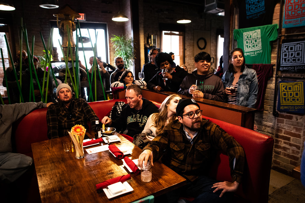  The crowd at Komodo Loco watches in anticipation as the competition progresses. 