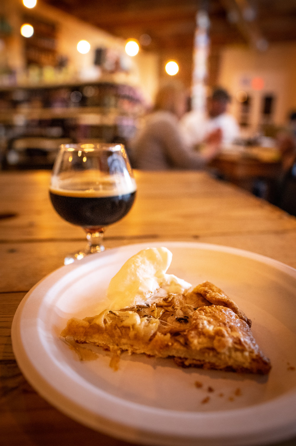  The galette with Lakewood’s French Quarter Temptress, a milk stout with coffee and chicory. 