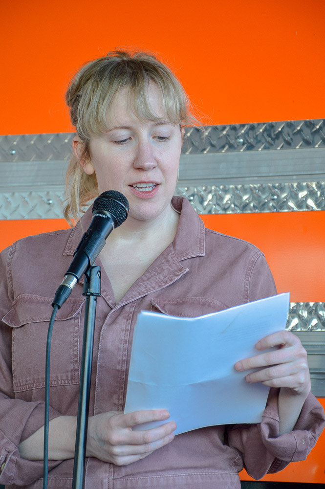  Kimberly Lambright reading for the event. 