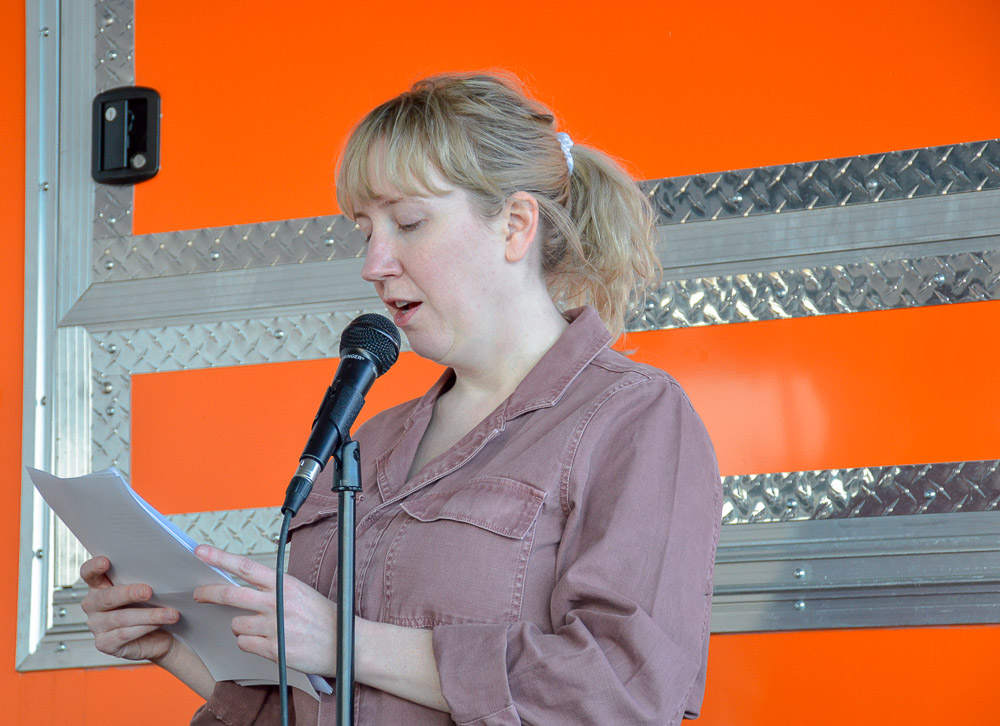  Kimberly Lambright reading for the event. 