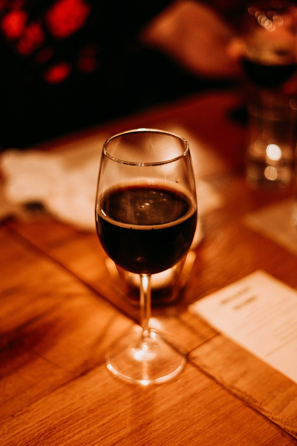  Armadillo Ale Works’ Quakertown Stout, the beer pairing for the fifth course 