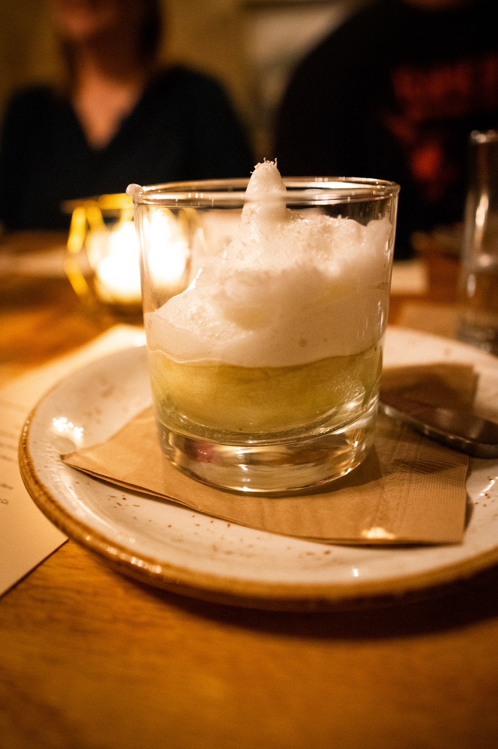  The sixth and final course - Roasted Apples topped with champagne foam 
