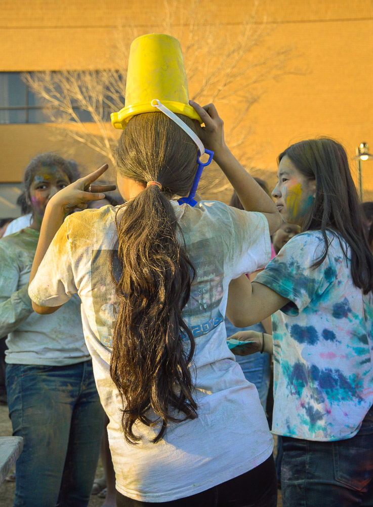  Students enjoying the celebration. 