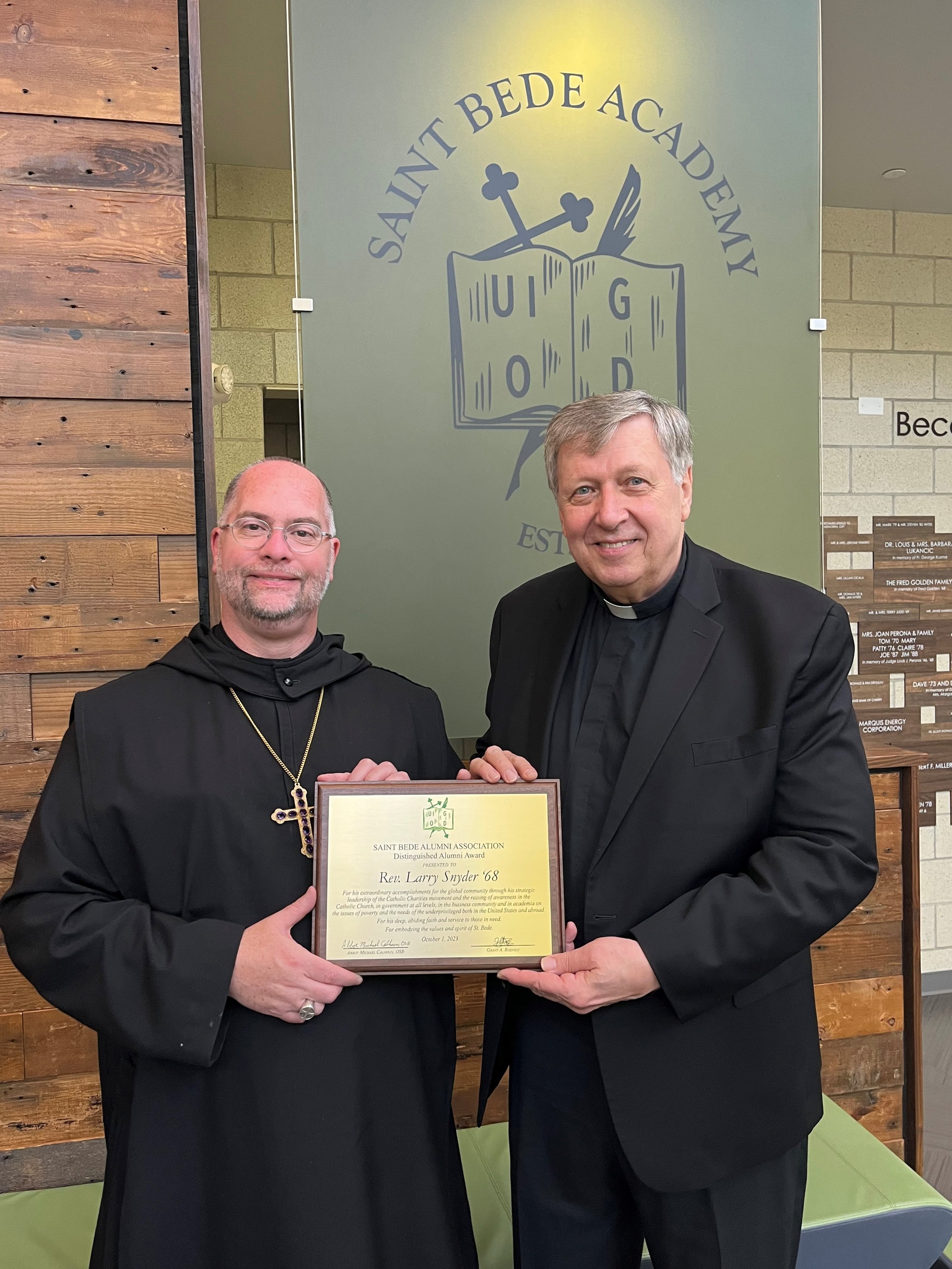 Homecoming-Abbot Michael and Fr. Larry Snyder.jpg