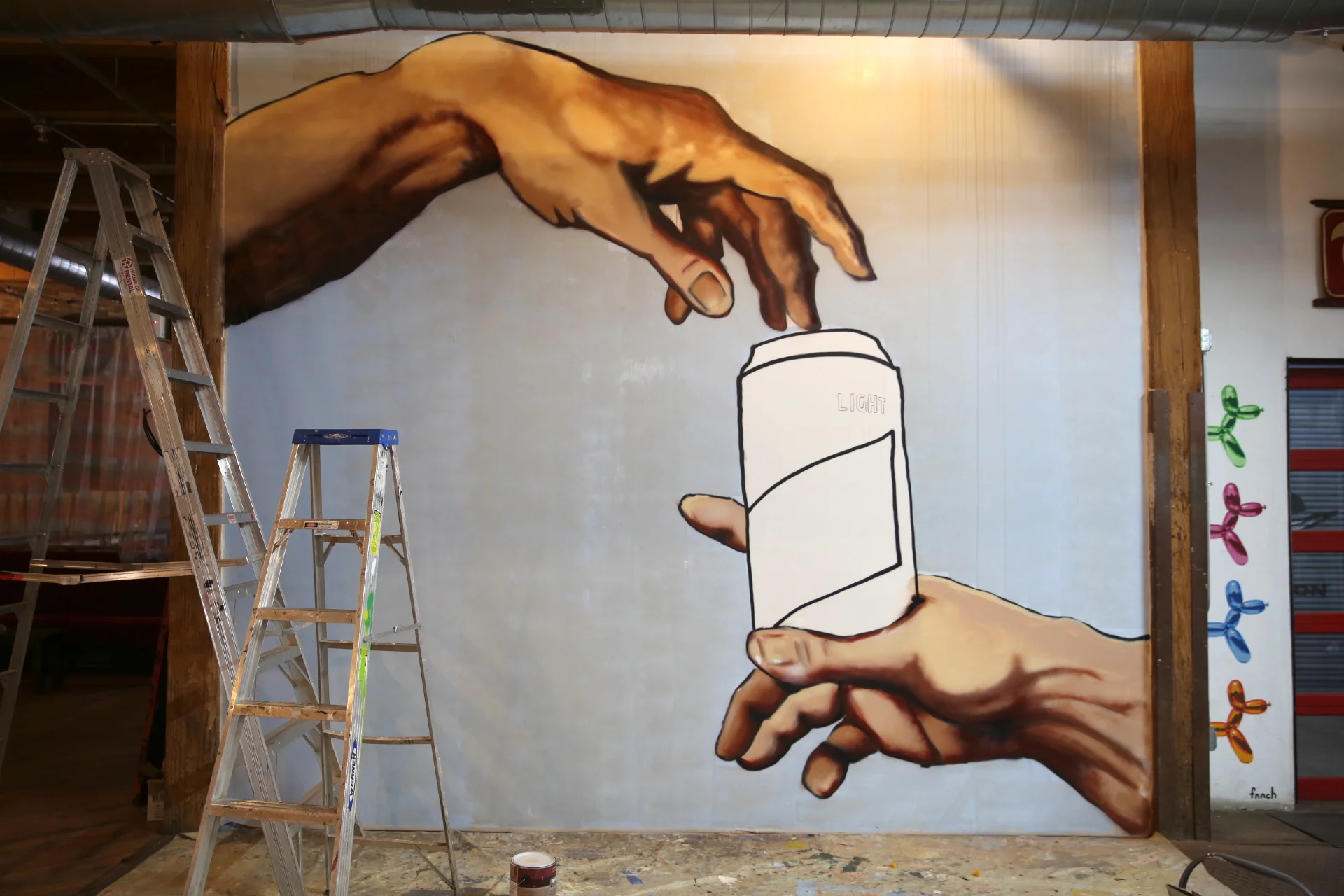 Two Hats Experiential Mural Hand of David