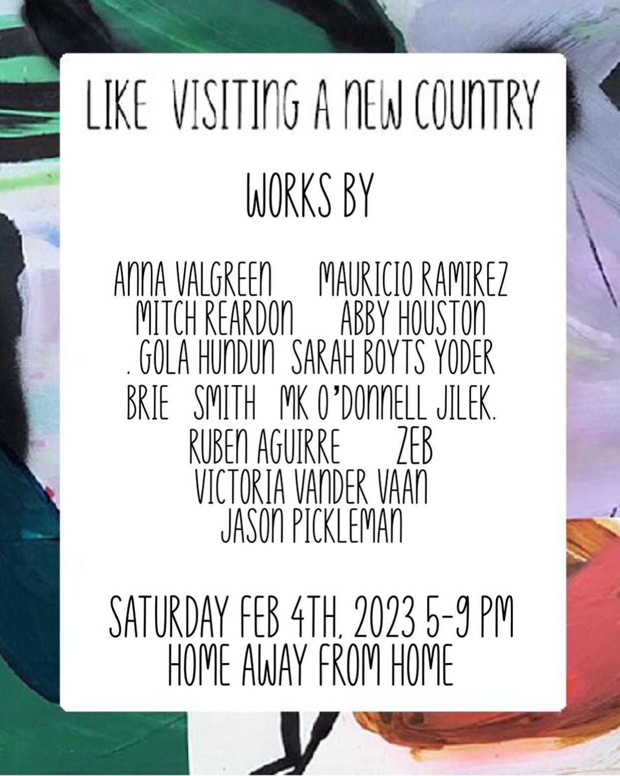 I&rsquo;m honored to be showing with these amazing artist this Saturday at @homeawayfromhomechicago February 4th 2023 #seeyouthere