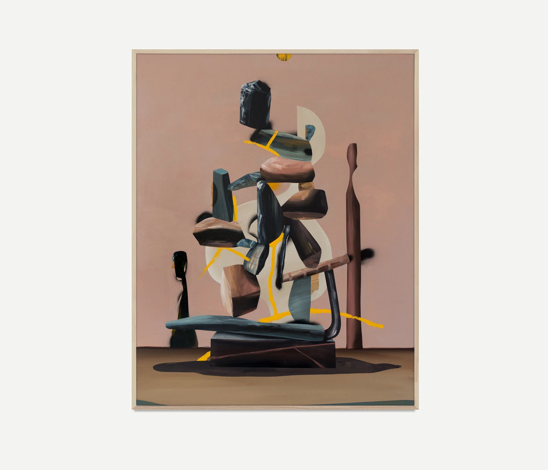 Illusions of Logic, 2018 Acrylic and collage on canvas 48 x 38 inches