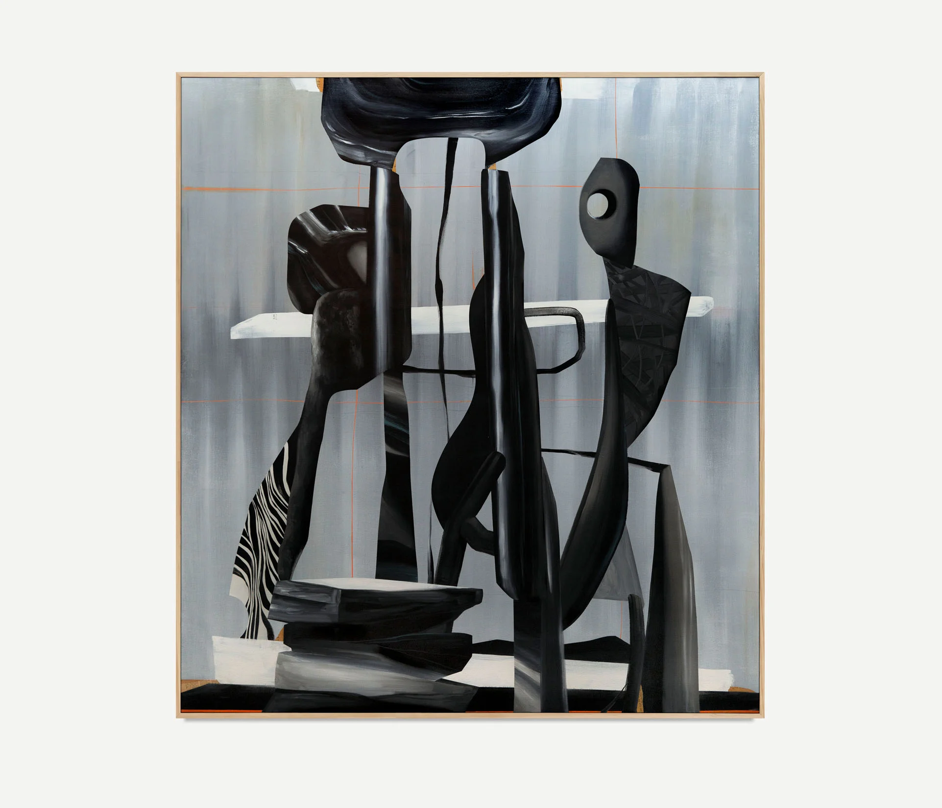 Informal Beauty, 2019 Acrylic and collage on canvas 72 x 66 inches