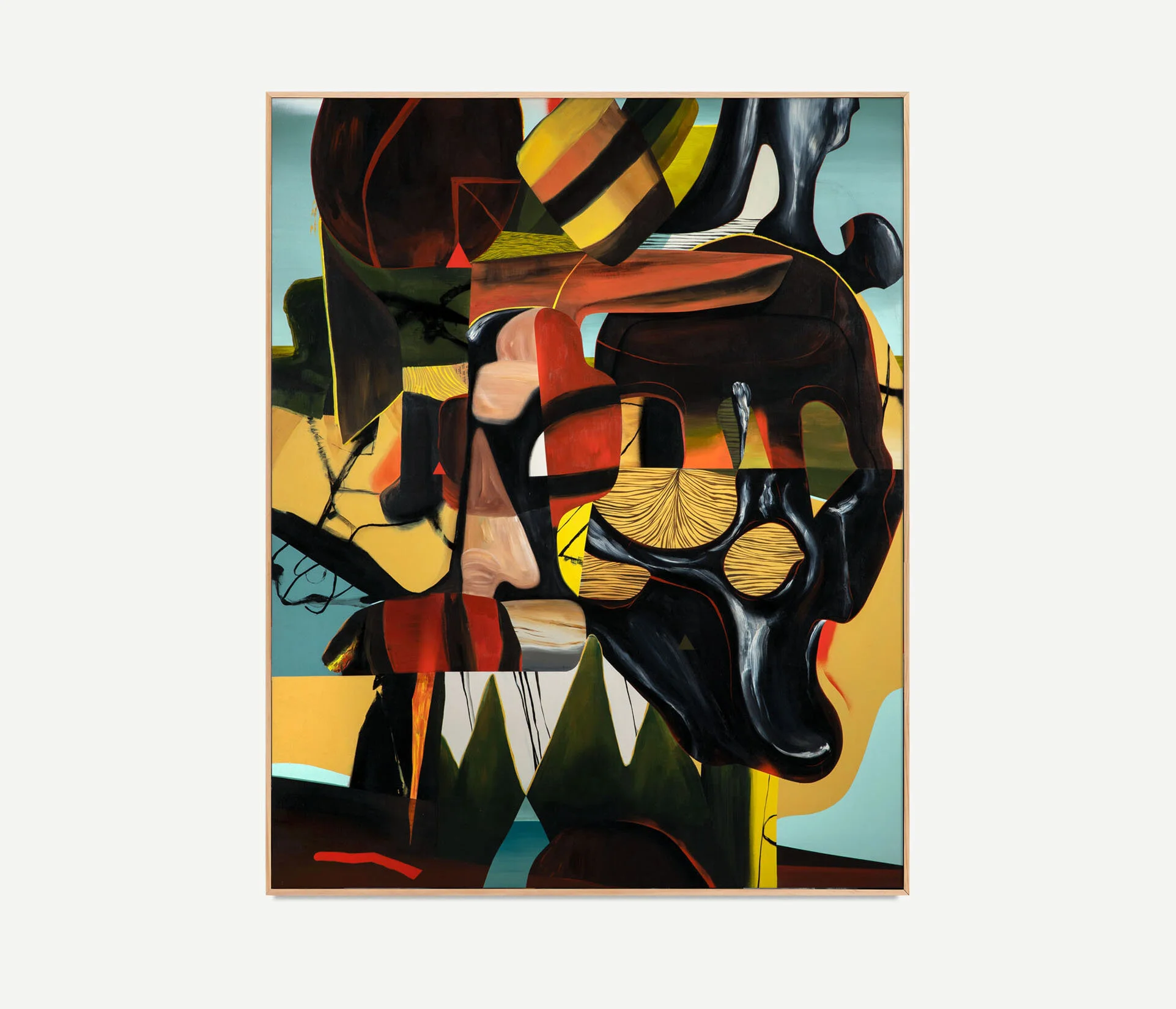 World in My Eyes, 2019 acrylic and collage on canvas 60 x 48 inches