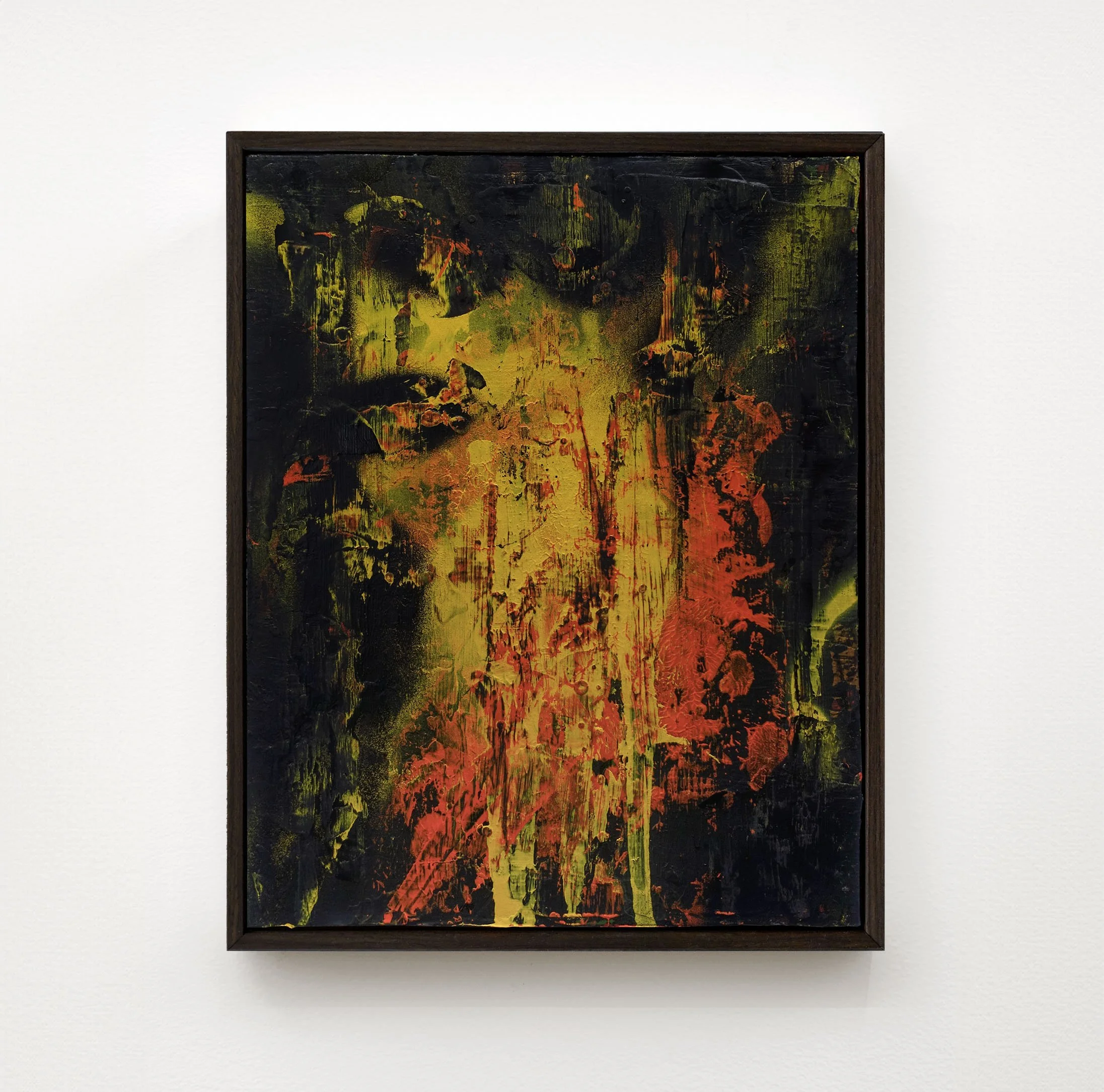  Past Present Future No 1, 2019-2026  Acrylic and spray paint on canvas  14 x 11 inches / 35.6 x 28 cm   SOLD  