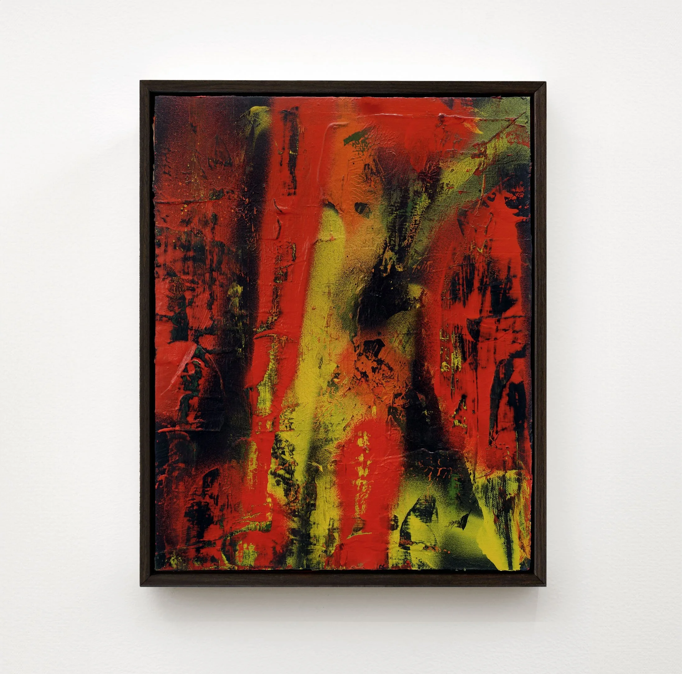  Past Present Future No 2, 2026  Acrylic and spray paint on canvas  14 x 11 inches / 35.6 x 28 cm  $900 