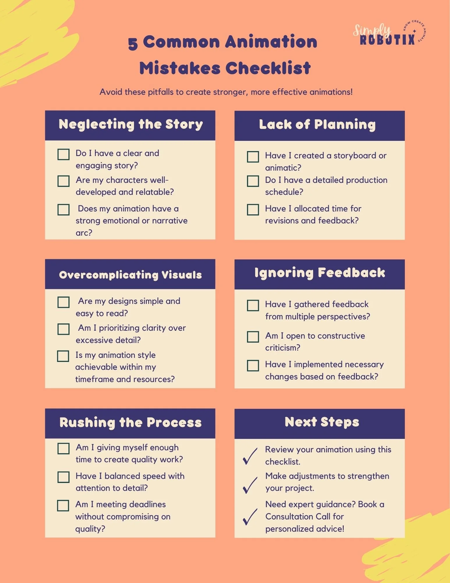 5 Common Animation Mistakes Checklist