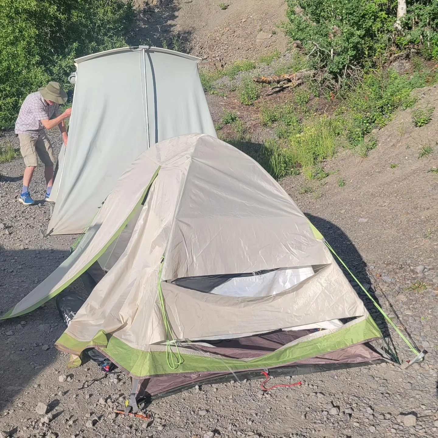 Guess it had to happen eventually with the amount of things I've been doing outside. This happened at the end of July and is a little out of order, but I'm really behind with pictures.

While camping in Ouray, a black bear entered our campground in t