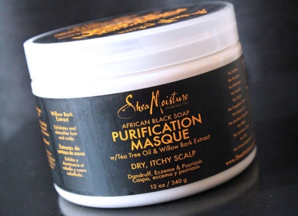 Shea Moisture's African Black Soap Purification Masque with Tea Tree Oil and Willow Bark Extract. Photo Credit: http://www.theglamorousgleam.com. 