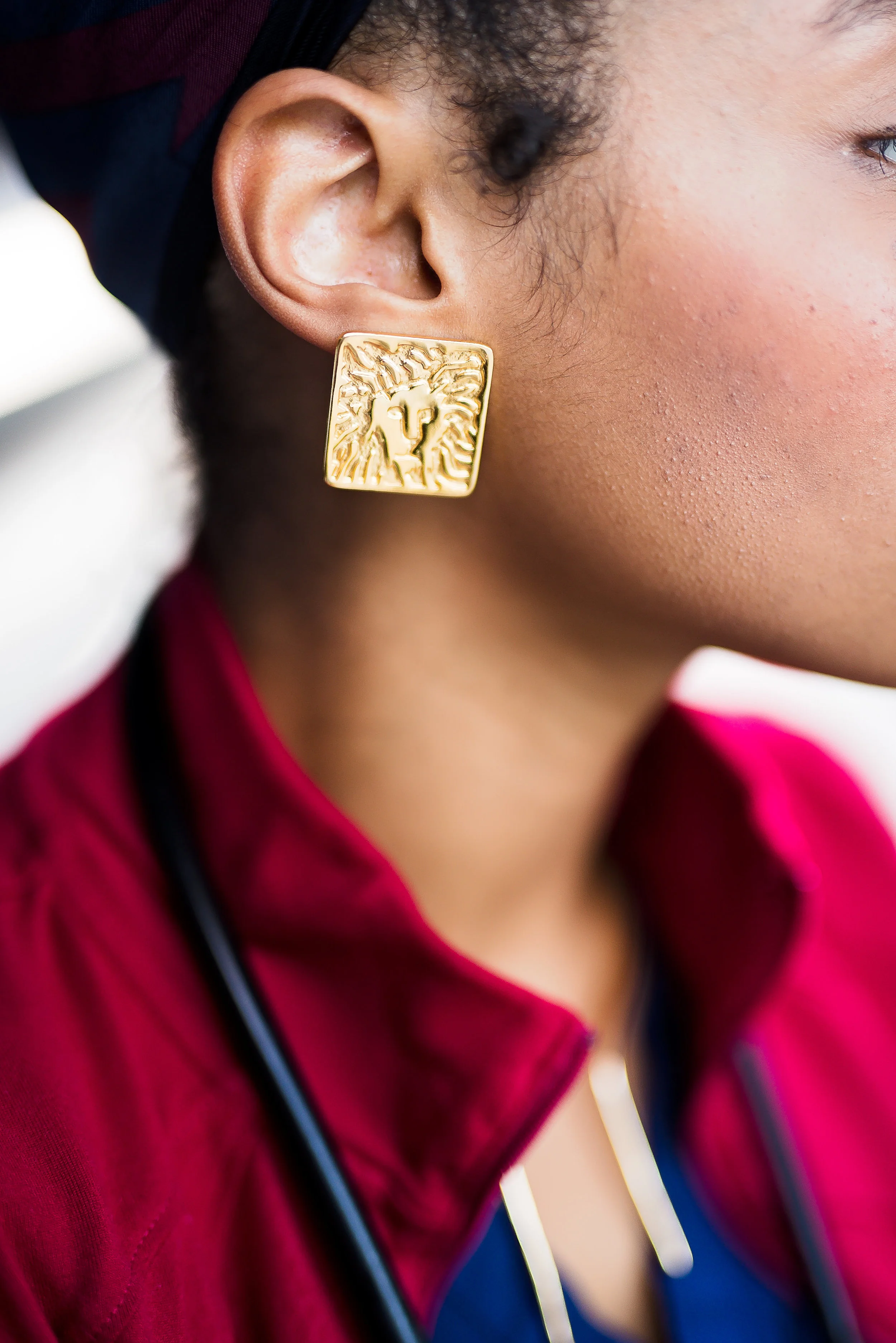 Statement earrings from Ann Klein that I got from my mother. 