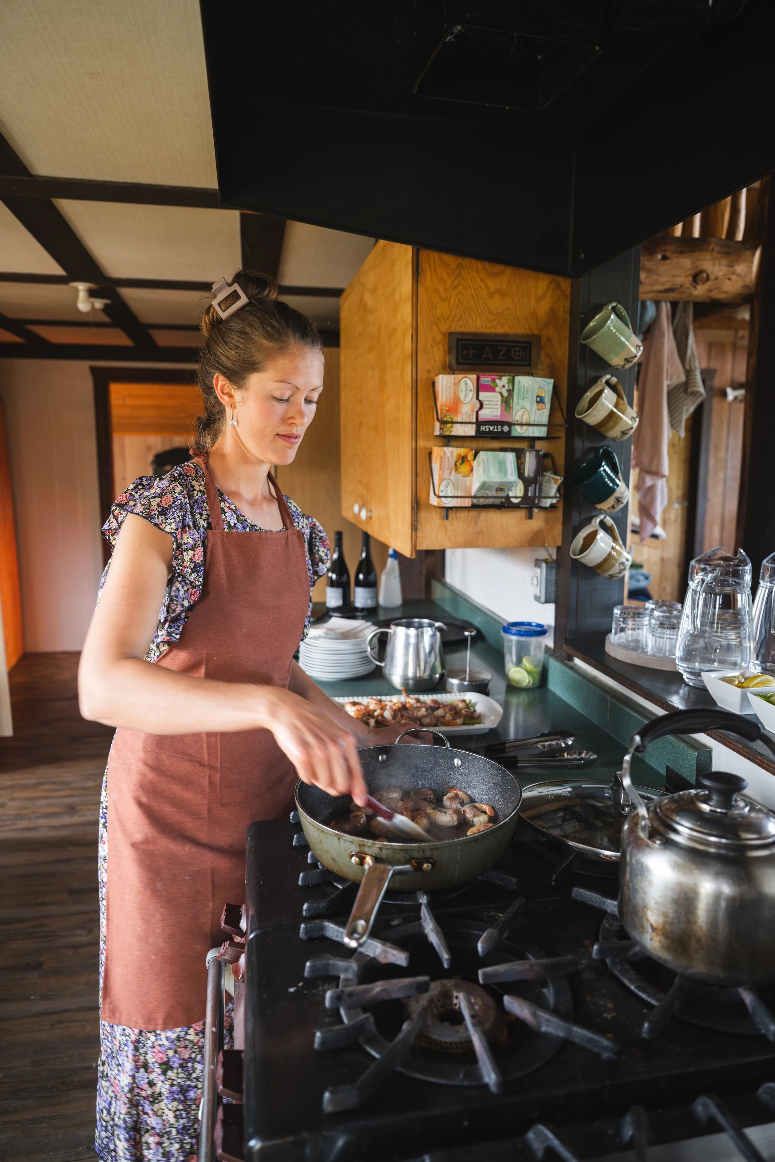 Portrait of chef cooking at Spatsizi Lodge