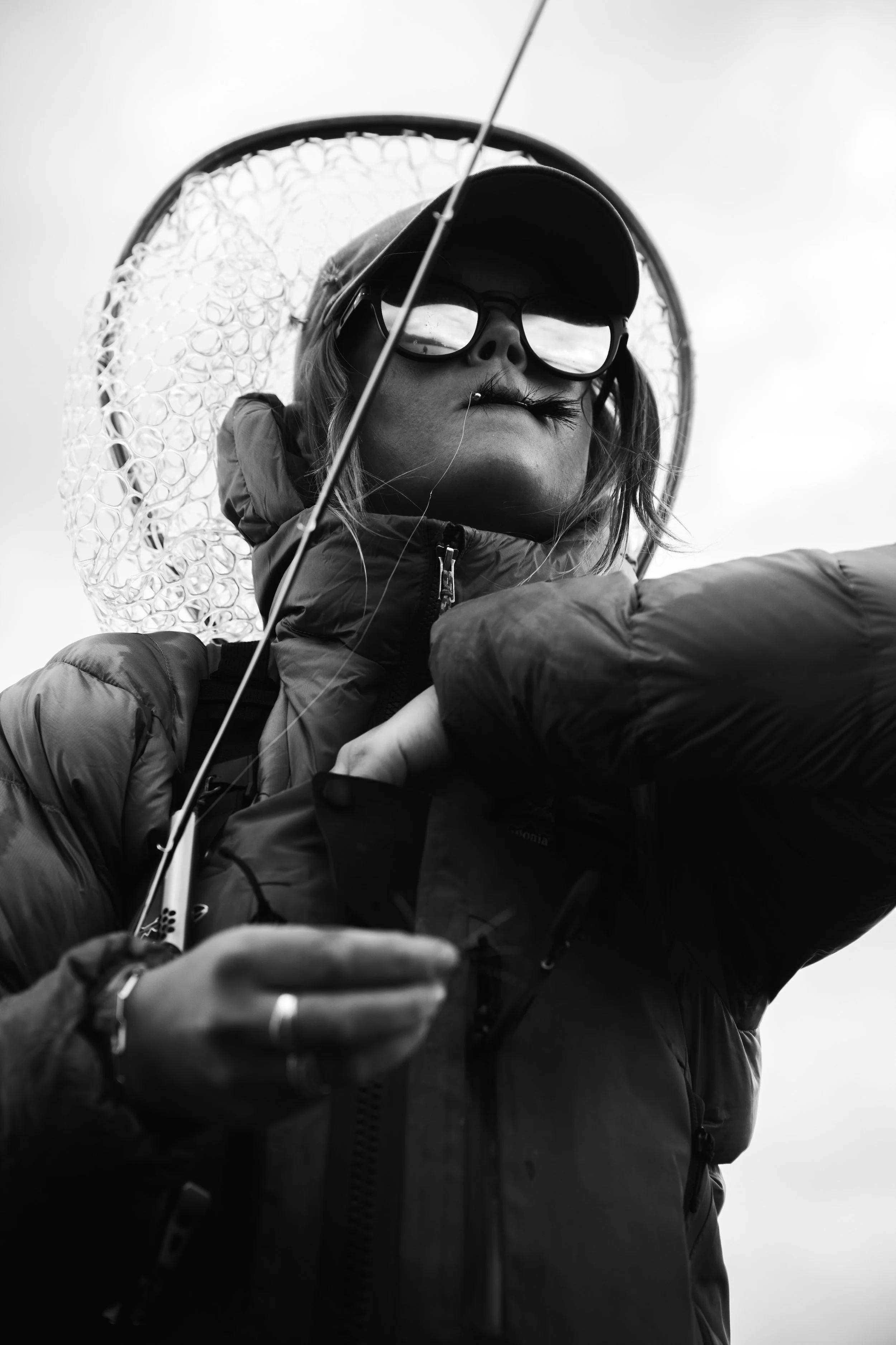 Guide fishing at Kitchener Lake in Tatlatui Provincial Park