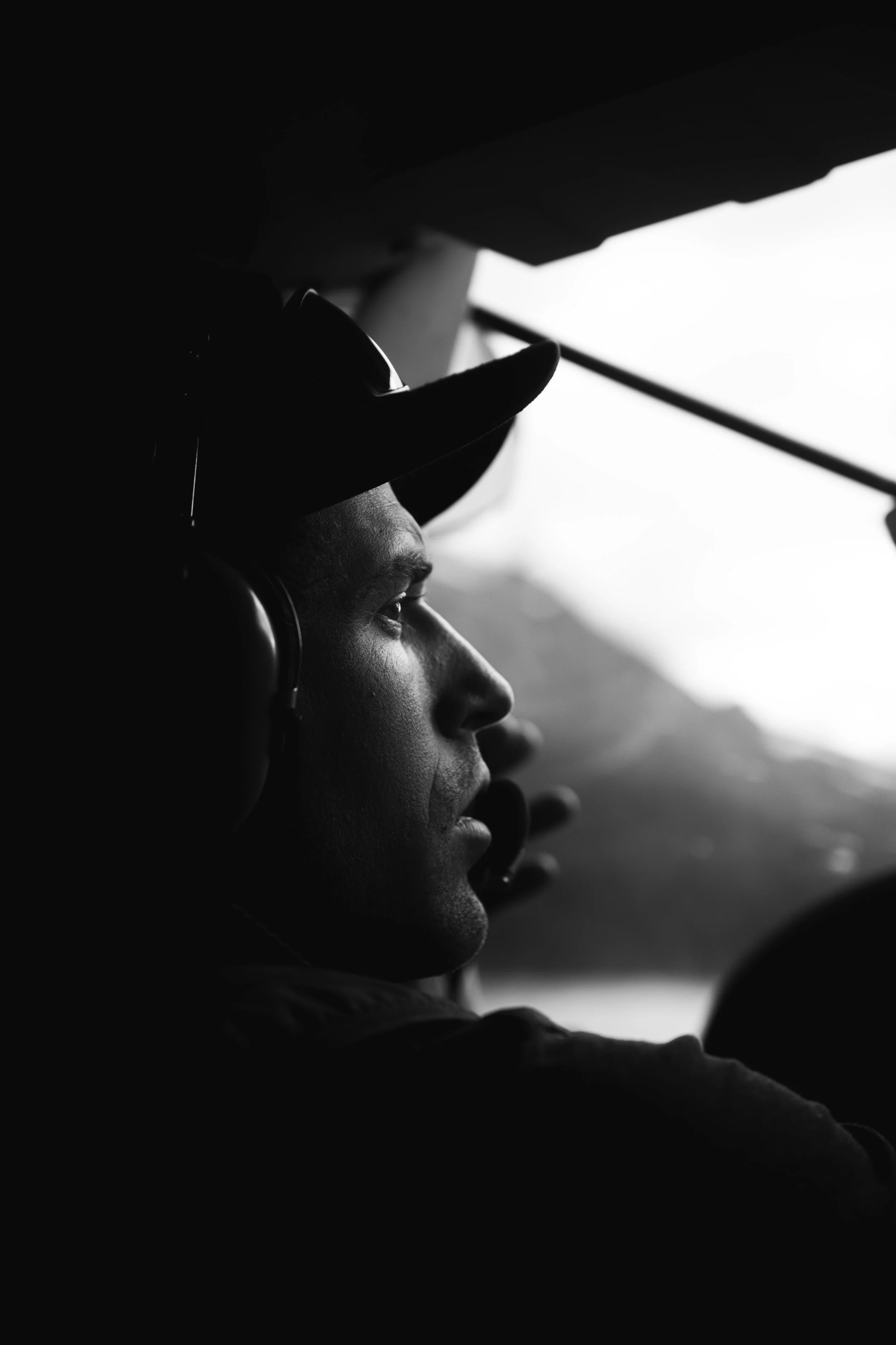 Portrait of a pilot in Spatsizi Provincial Park