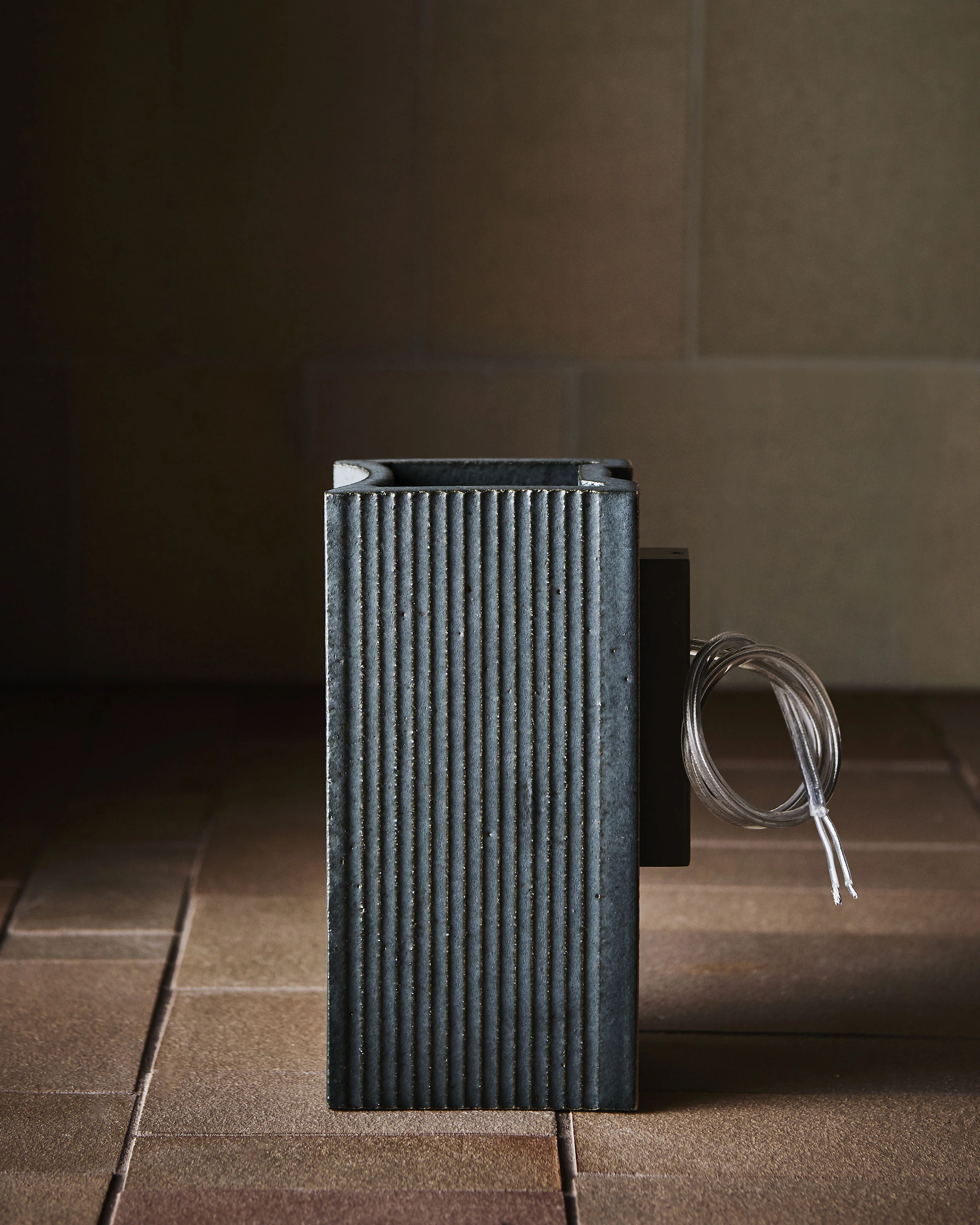 Flute in Dark Grey Glaze Finish