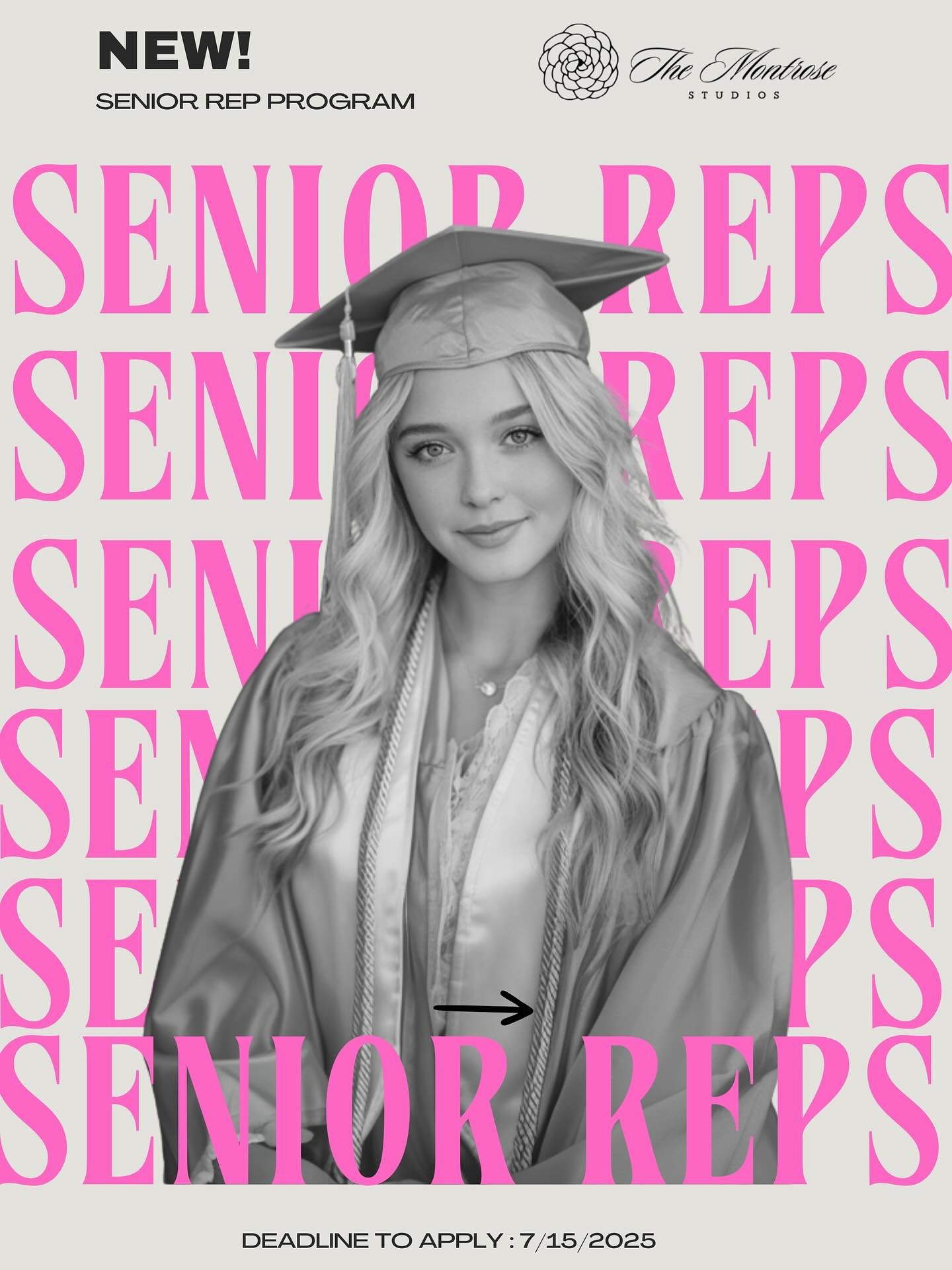 ✨ CLASS OF 2025 &mdash; YOU ASKED, WE LISTENED! ✨
After so many of you asked us to start a senior rep program&hellip; it&rsquo;s finally here! 🎉 This is the first-ever Montrose Studios Senior Rep Team and we couldn&rsquo;t be more excited to launch 