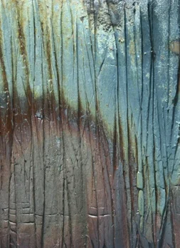 Flame Painting Triptych Detail
