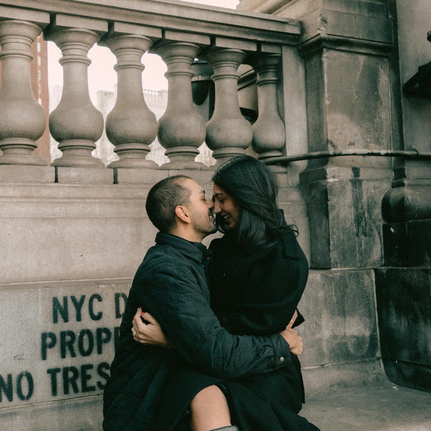 The final shoot of 2025 🫶 Spent this chilly December afternoon with Raveena and Sejaan downtown. 
#nycengagementphotographer #nycweddingphotographer #couplesphotoshoot #nycengagement #nycweddings