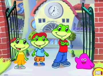 Burfder (far right) is a new character that was introduced to help motivate the player throughout the game.