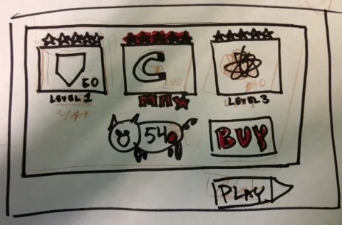 Rough Mock Up of Upgrade Shop