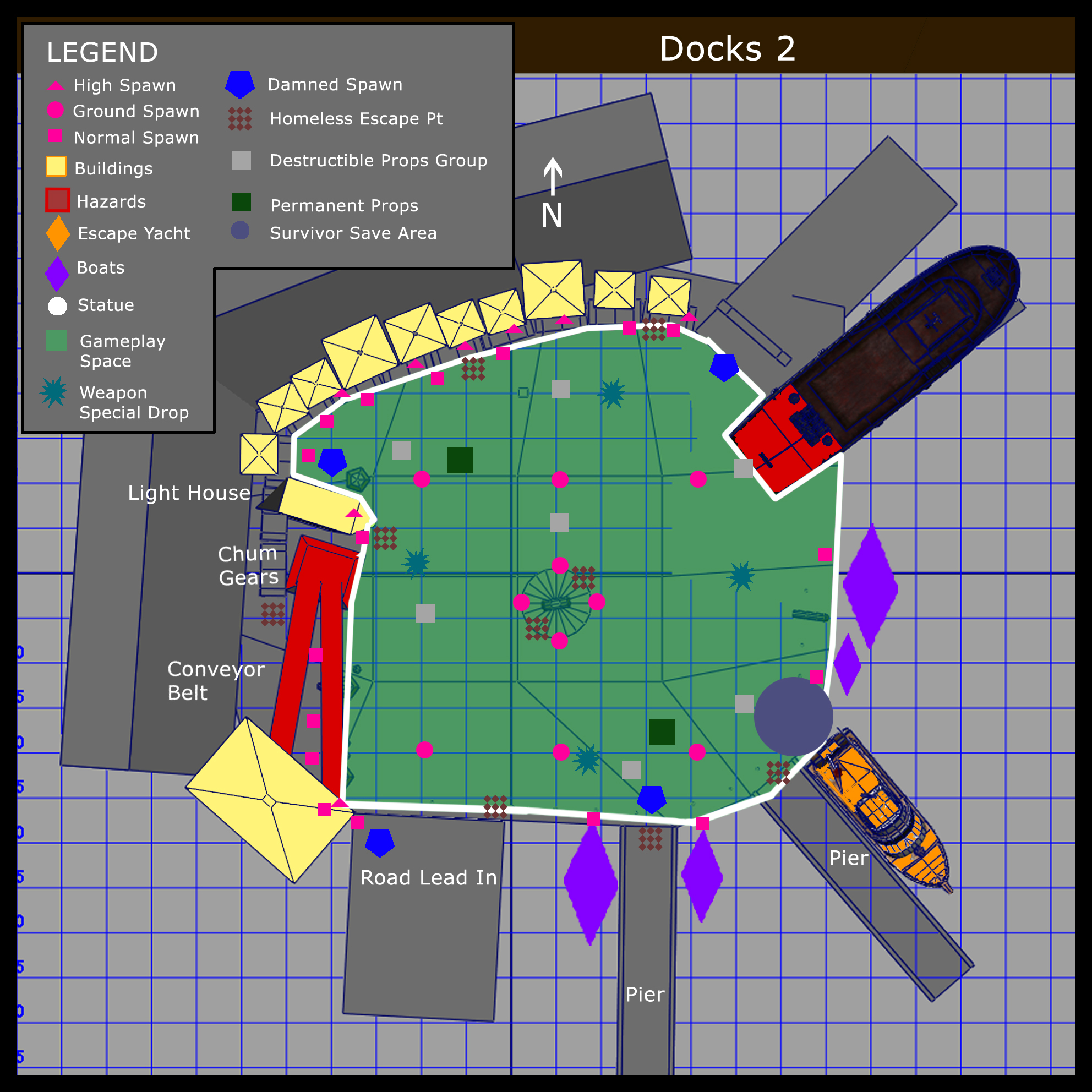 Paper design for Boss Level in Docks