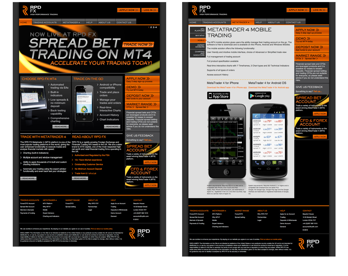 Website pages