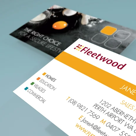 Fleetwood: business cards (for Creative Fruition studio)