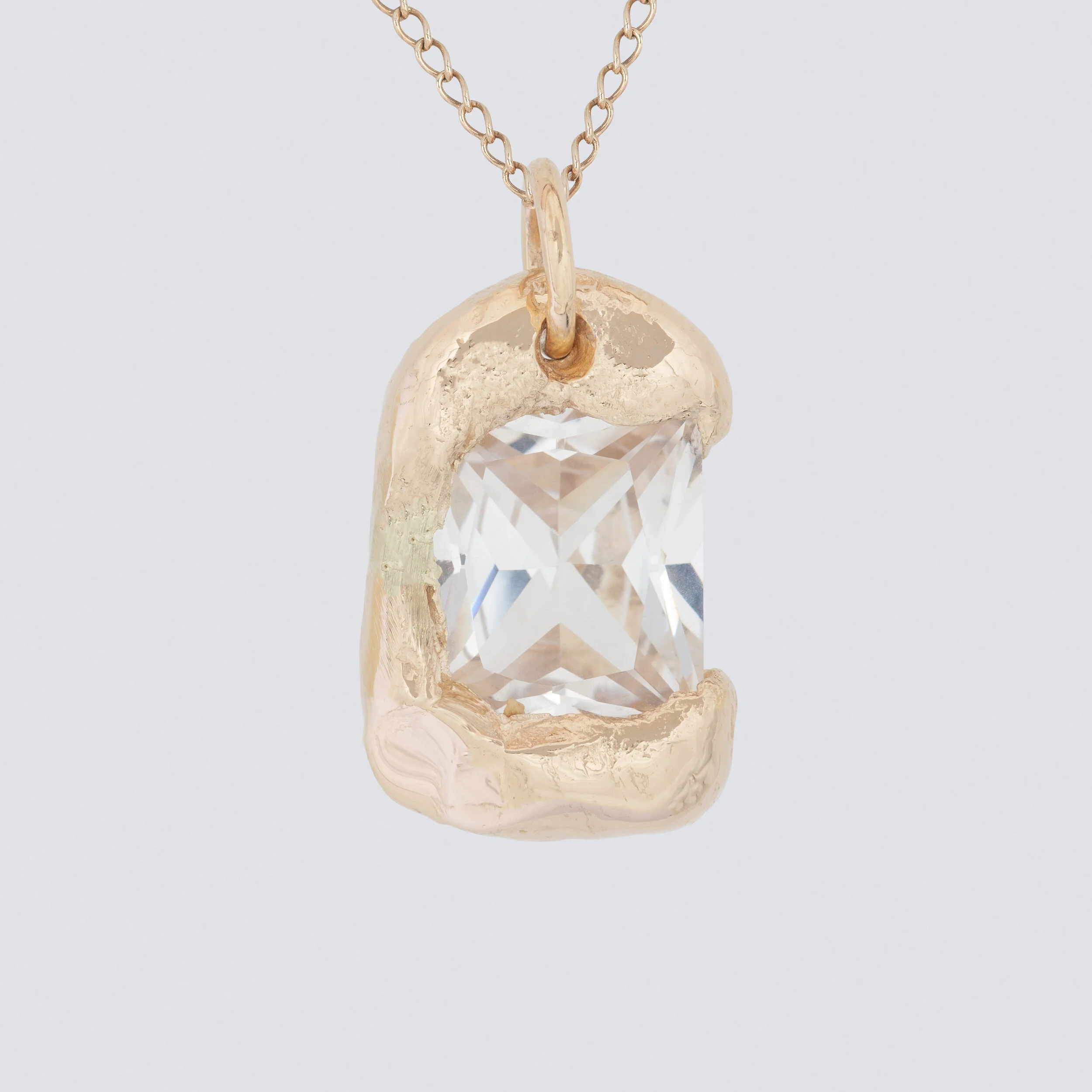 The Rose Pendant - Gold - Clear 