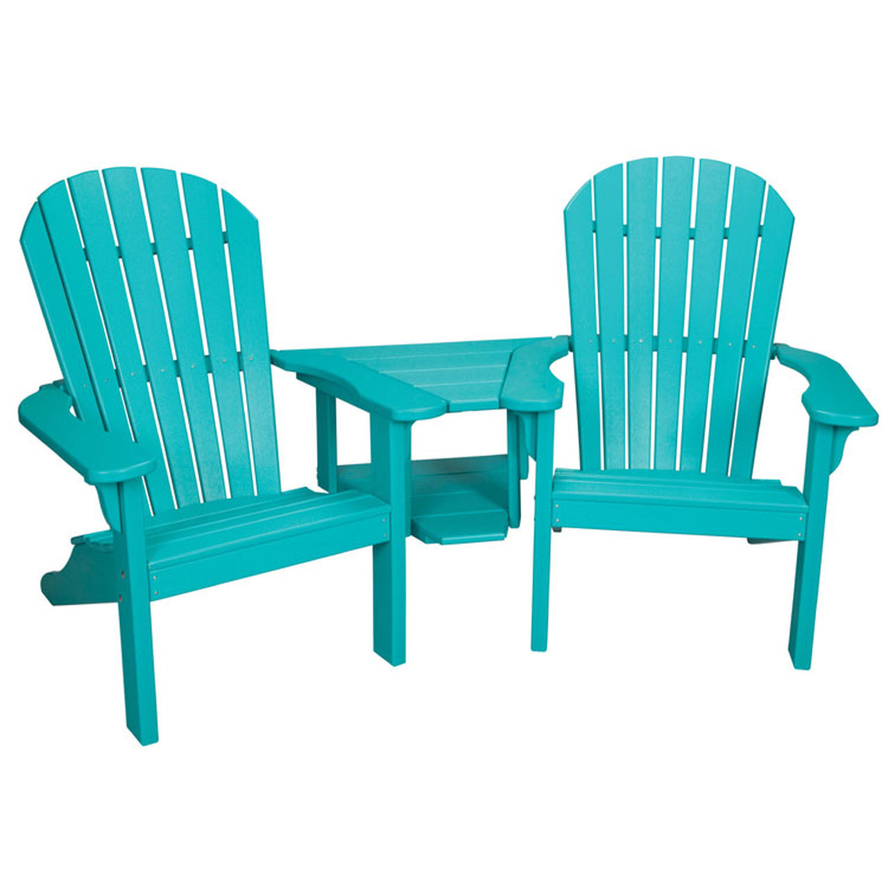 Oceanside Adirondack Settee with Slide in Table